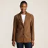 Women's Suede Boyfriend Blazer, Front