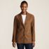 Women's Suede Boyfriend Blazer, Front