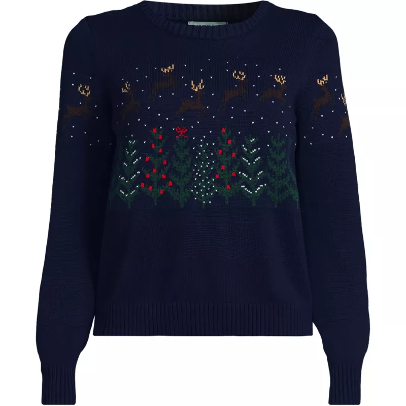 Women's Drifter Modern Jacquard Crew Neck Sweater, Front