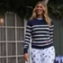 Women's Drifter Modern Jacquard Crew Neck Sweater, alternative image