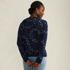 Women's Fine Gauge Cotton All Over Jacquard Crew Neck Sweater, Back