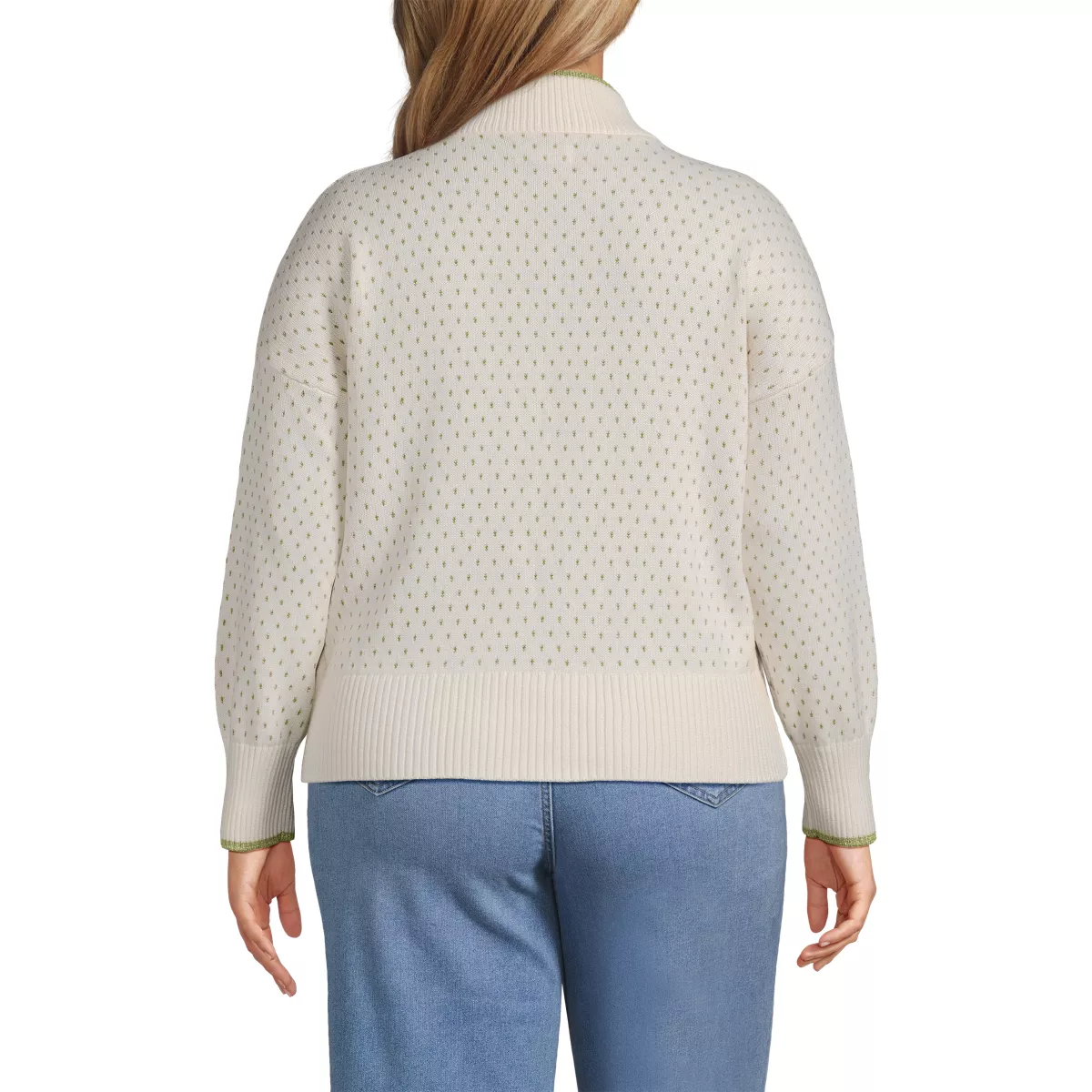 Women's Drifter Floatback Jacquard Quarter Zip Sweater