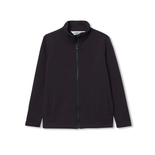 Boys Long Sleeve Knit Full Zip Mock Neck Sweatshirt | Lands' End