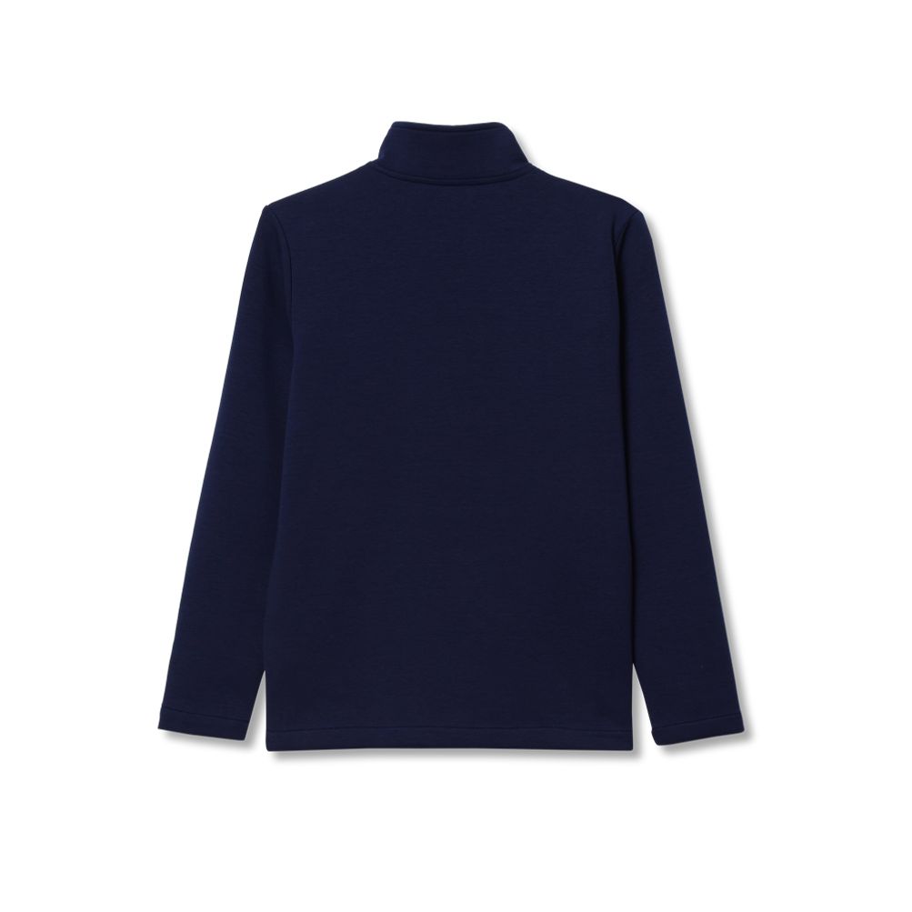 Boys Husky Long Sleeve Knit Full Zip Mock Neck Sweatshirt | Lands' End