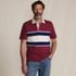 Men's Short Sleeve Slub Textured Rugby Polo, Front