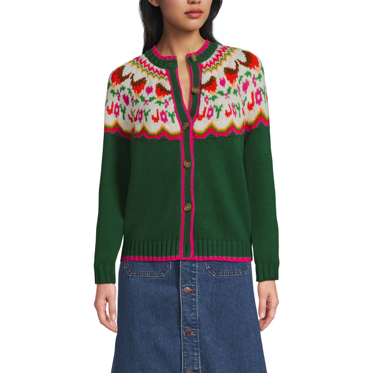 Women's Lofty Fair Isle Cardigan Sweater