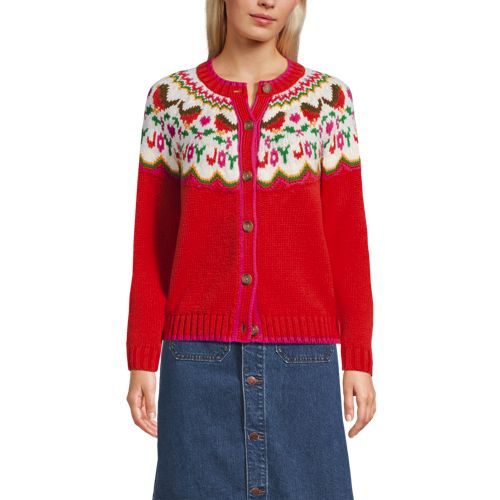 Women's Lofty Fair Isle Cardigan Sweater - image 3