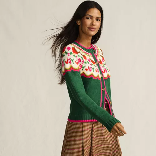 Women's Lofty Fair Isle Cardigan Sweater