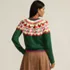 Women's Lofty Fair Isle Cardigan Sweater, Back