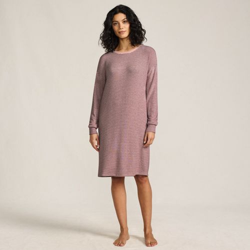  Lands' End Silky Knit Nachthemd Gestreift, Damen, Größe:36-38 Regular, Pink, Polyester/viskose/polyester-mischung, By Lands' End 