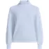 Women's Plus Size Fuzzy Turtleneck Lantern Sleeve Sweater, Front