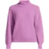 Women's Fuzzy Turtleneck Lantern Sleeve Sweater, Front