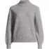 Women's Fuzzy Turtleneck Lantern Sleeve Sweater, Front
