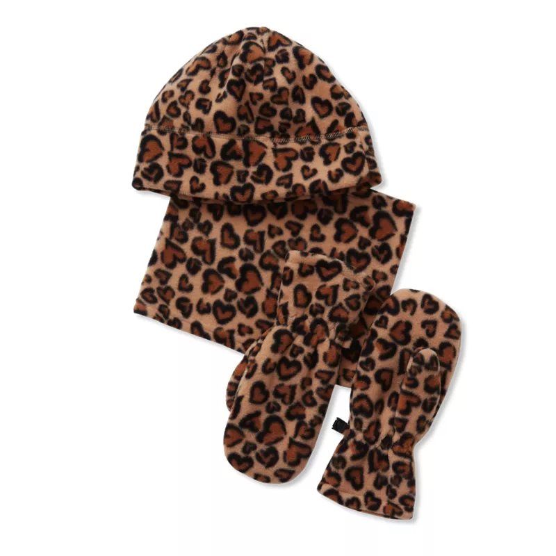 Kids Cozy Fleece Hat-Scarf-Gloves Set, alternative image