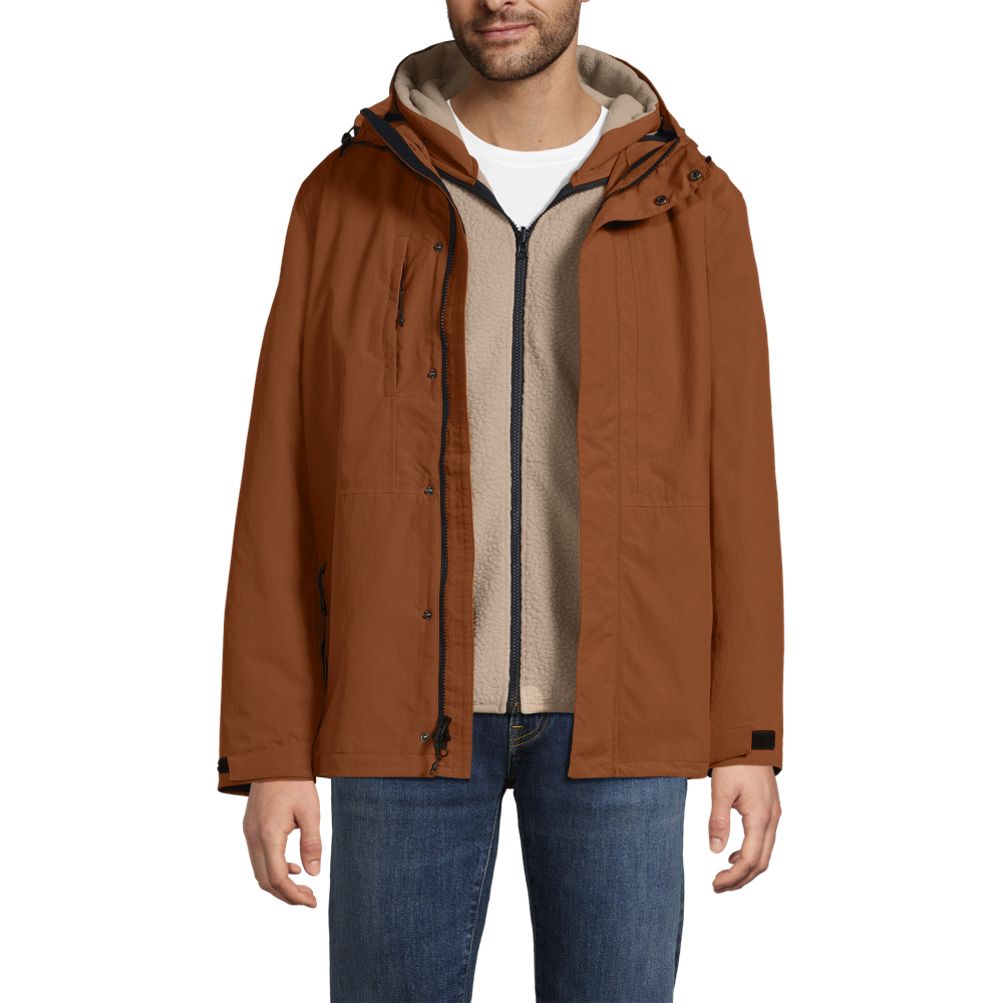 Men's Squall 3 in 1 Sherpa Lined Jacket | Lands' End