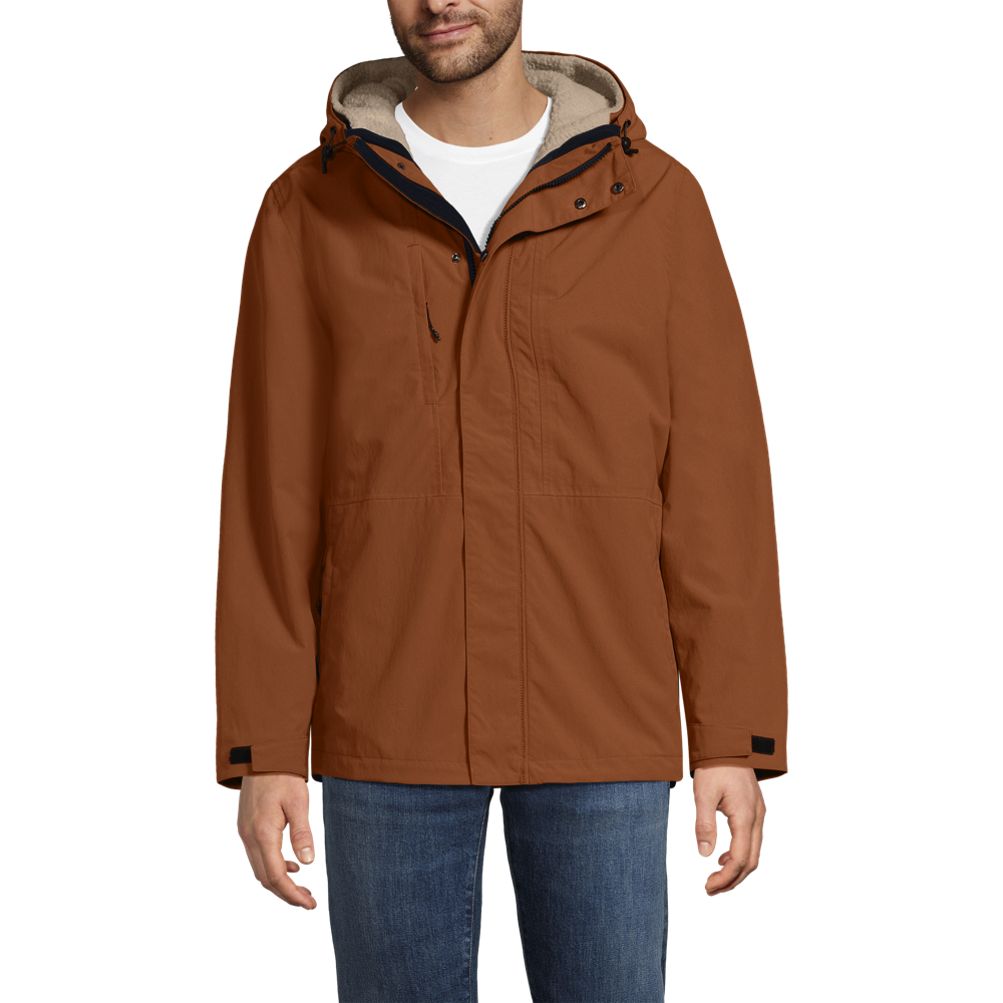 Men's Squall 3 in 1 Sherpa Lined Jacket | Lands' End