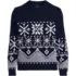 Men's Long Sleeve Holiday Snowflake Crewneck Sweater, Front