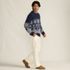 Men's Long Sleeve Holiday Snowflake Crewneck Sweater, alternative image