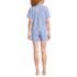 Women's Poplin 2 Piece Pajama Set - Short Sleeve Shirt and Shorts, Back
