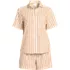 Women's Poplin 2 Piece Pajama Set - Short Sleeve Shirt and Shorts, Front