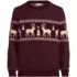 Men's Long Sleeve Holiday Birdseye Crewneck Sweater, Front