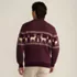 Men's Long Sleeve Holiday Birdseye Crewneck Sweater, Back