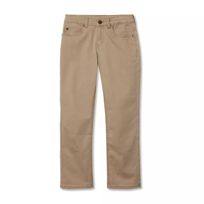 Boys Iron Knee Twill 5 Pocket Pants, alternative image