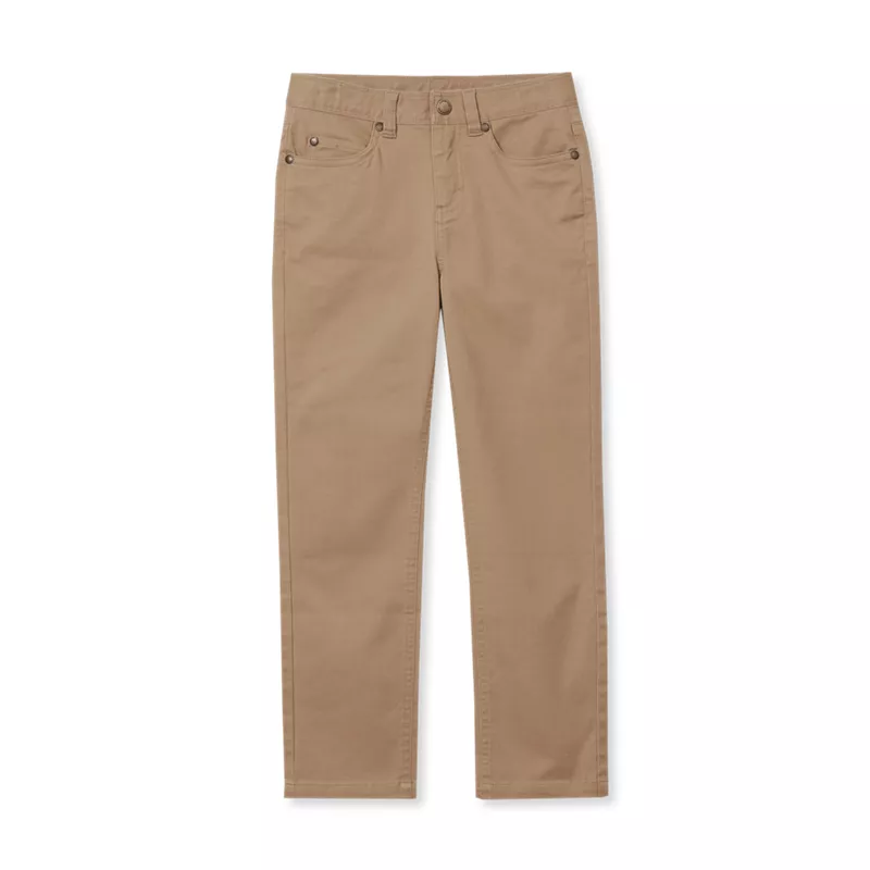 Boys Iron Knee Twill 5 Pocket Pants, alternative image