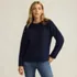 Women's Ultrasoft Crew Neck Hi Low Hem Tunic Sweater, Front