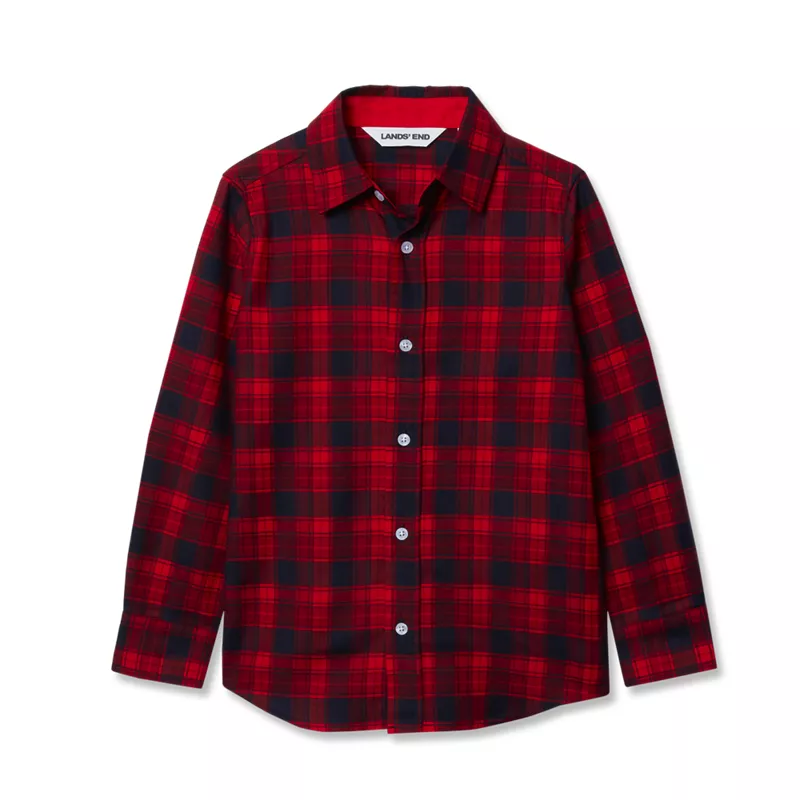 Boys Long Sleeve Poplin Shirt, alternative image