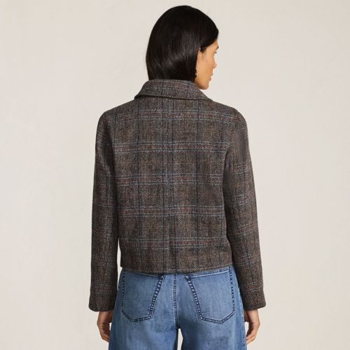  Lands' End Harris Tweed Jacke, Herren, Größe:36 Regular, Braun, Wolle, By Lands' End 