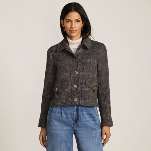  Lands' End Harris Tweed Jacke, Herren, Größe:36 Regular, Braun, Wolle, By Lands' End 