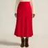 Women's Cozy Lofty Cable Fluted Midi Sweater Skirt, Front