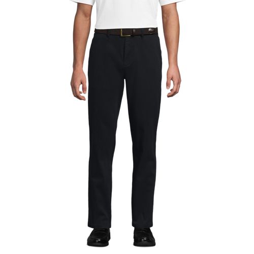  Lands' End Straight Fit Chinos Mit Textur, Herren, Größe:46 76 Regular, Schwarz, Baumwolle/baumwoll-mischung, By Lands' End 