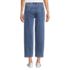 Women's Soft Denim Mid Rise Relaxed Straight Crop Patchwork Jeans, Back
