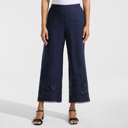 Women's Linen Embroidered Pants - image 3