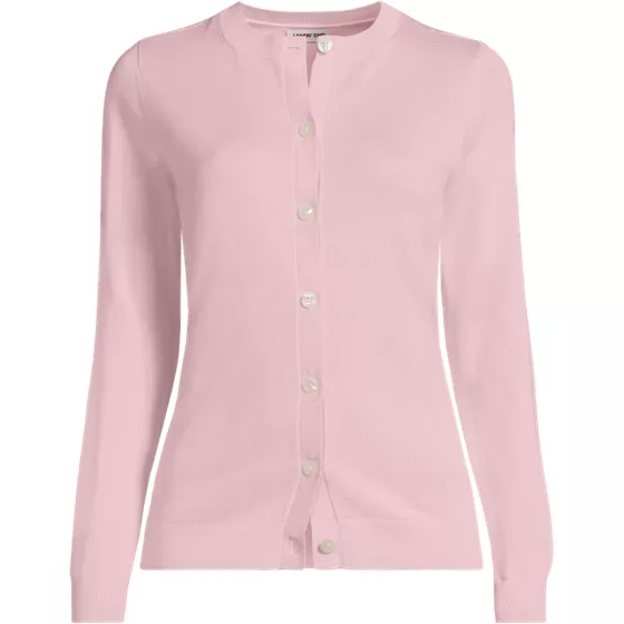 Women's Cotton Modal Crew Neck Cardigan Sweater - primary