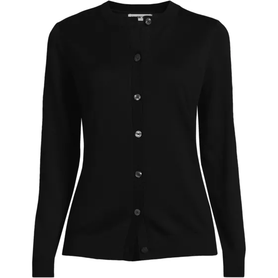 Women's Tall Cotton Modal Crew Neck Cardigan Sweater - primary