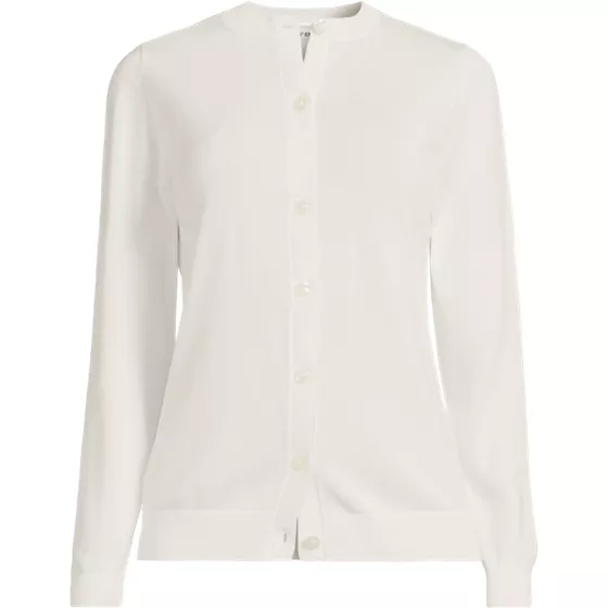 Women's Cotton Modal Crew Neck Cardigan Sweater - primary