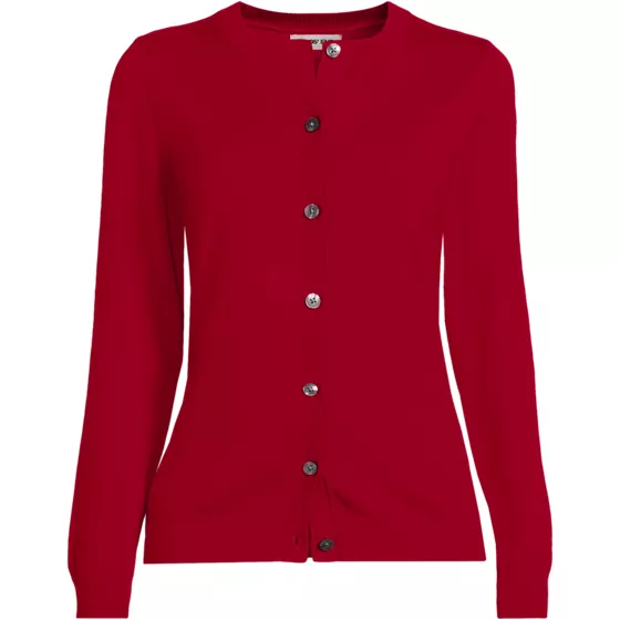 Women's Cotton Modal Crew Neck Cardigan Sweater - primary