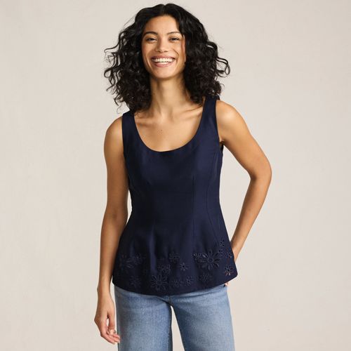 Women's Embroidered Peplum Top - image 3