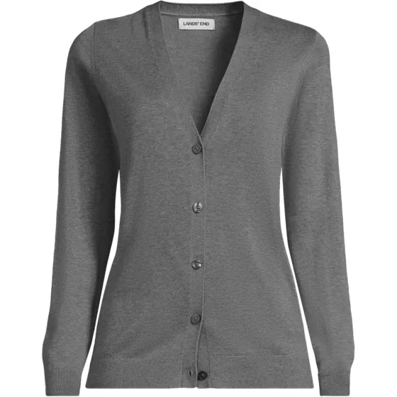 Women's Plus Cotton Modal V-neck Cardigan Sweater - primary