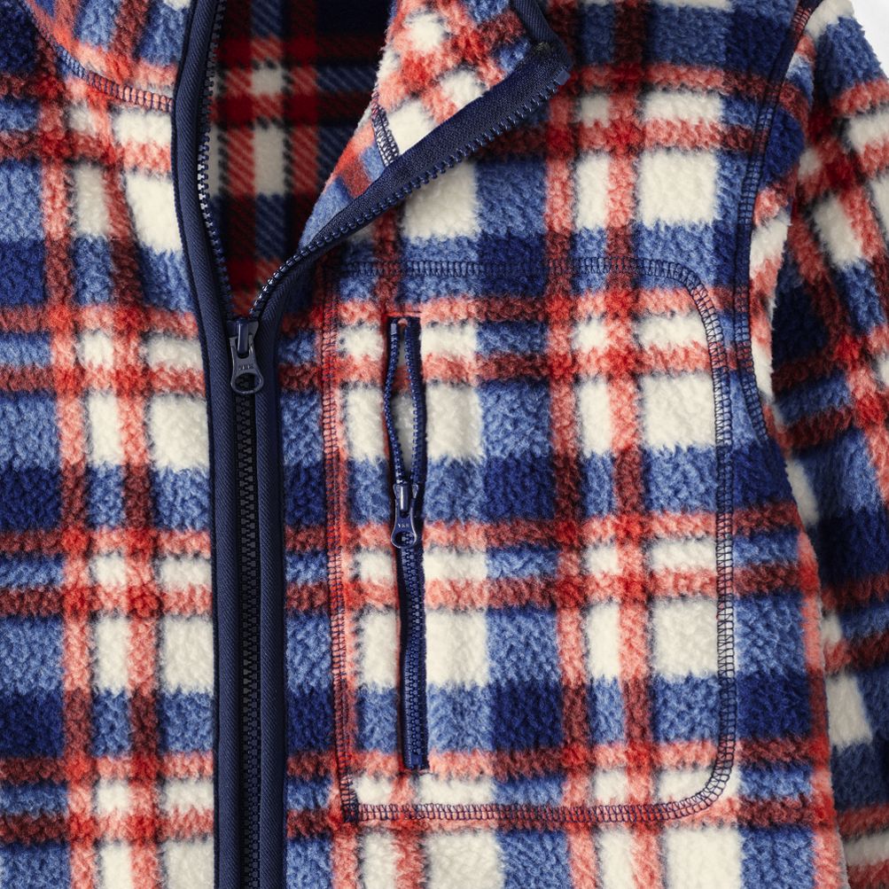 Men's Print Full Zip Sherpa Fleece Jacket | Lands' End
