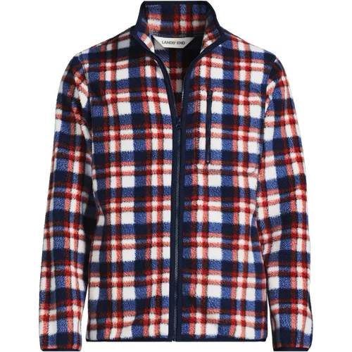 Men's Print Full Zip Sherpa Fleece Jacket, Front