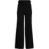 Women's Fine Gauge Cotton Side Stripe Wide Leg Sweater Pants, Front