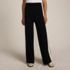 Women's Fine Gauge Cotton Side Stripe Wide Leg Sweater Pants, Front