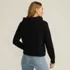Women's Cotton Half Milano Hoodie Sweater, Back