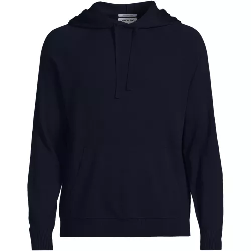 Men's Long Sleeve Washable Merino Pullover Hoodie, Front