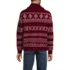 Men's Long Sleeve Cotton Blend Shawl Fairisle Cardigan, Back