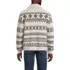 Men's Long Sleeve Cotton Blend Shawl Fairisle Cardigan, Back